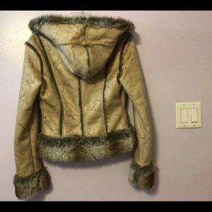 O&G the original INC suede cropped jacket light and dark brown size small